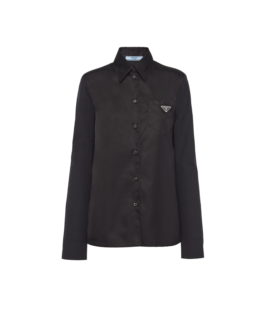 Prada Poplin And Re-nylon Shirt Negras Negras | 61479-RNQA