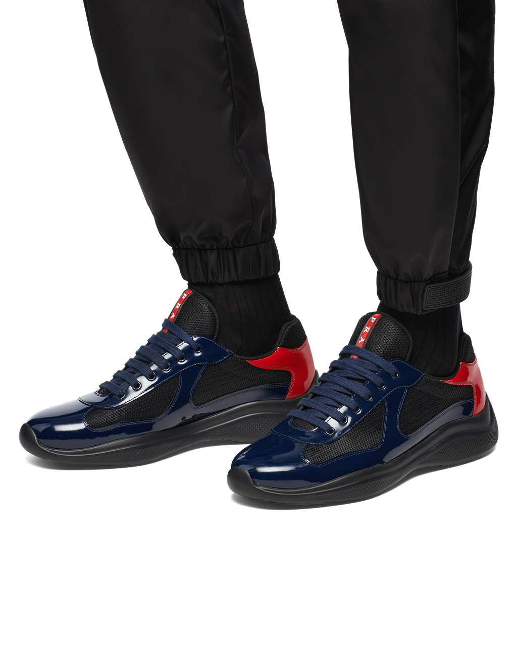 Prada Prada America's Cup Sneakers Azul Real Azules Rojas | 68197-RKWQ