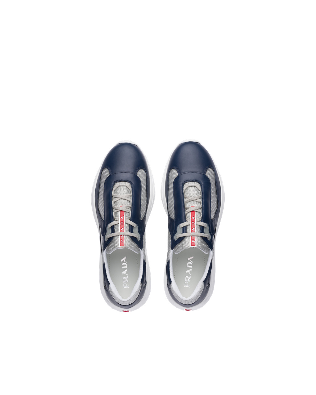 Prada Prada America's Cup Sneakers Azules Plateadas | 79820-GTZJ