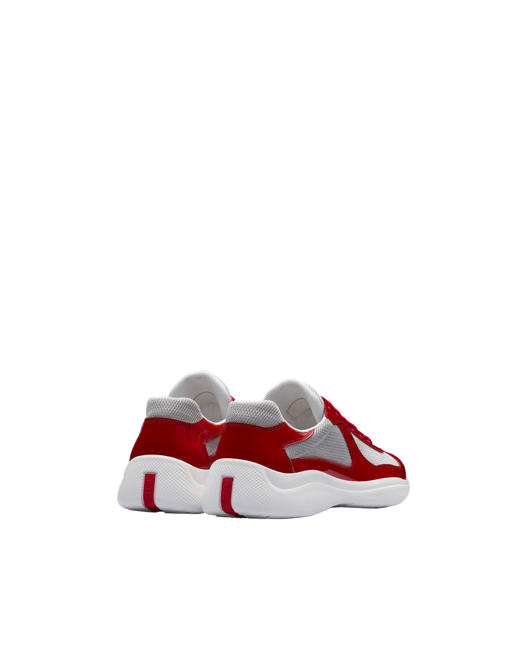 Prada Prada America's Cup Sneakers Rojas Plateadas | 31845-JDEP