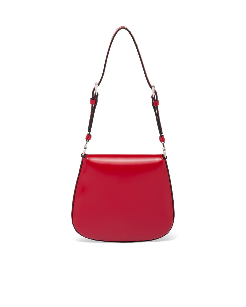 Prada Prada Cleo Brushed Cuero Mini Bag Scarlet | 16342-NRMJ