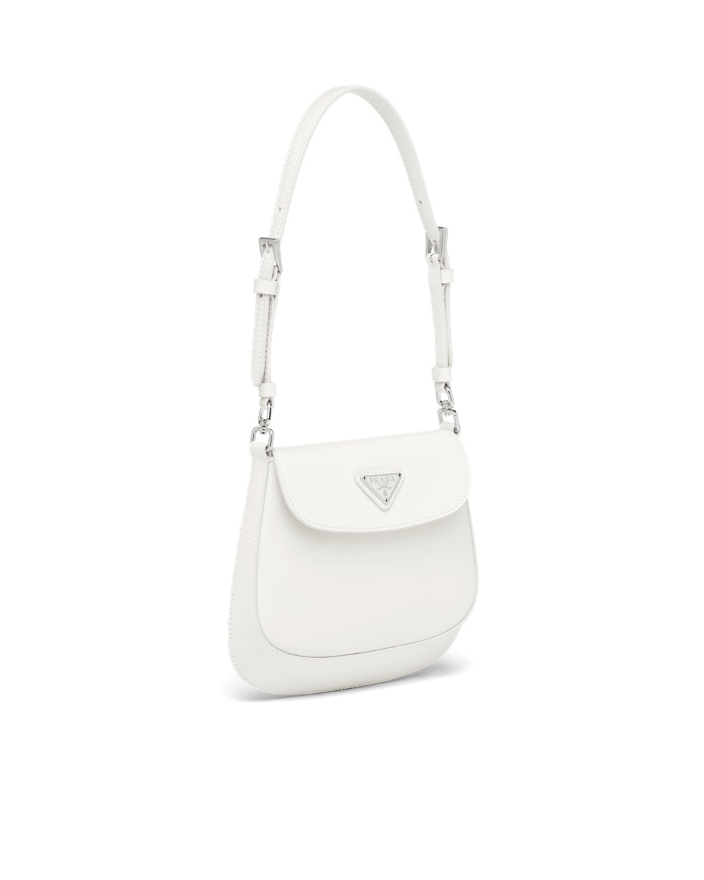 Prada Prada Cleo Brushed Cuero Mini Bag Blancas | 95031-JFSQ