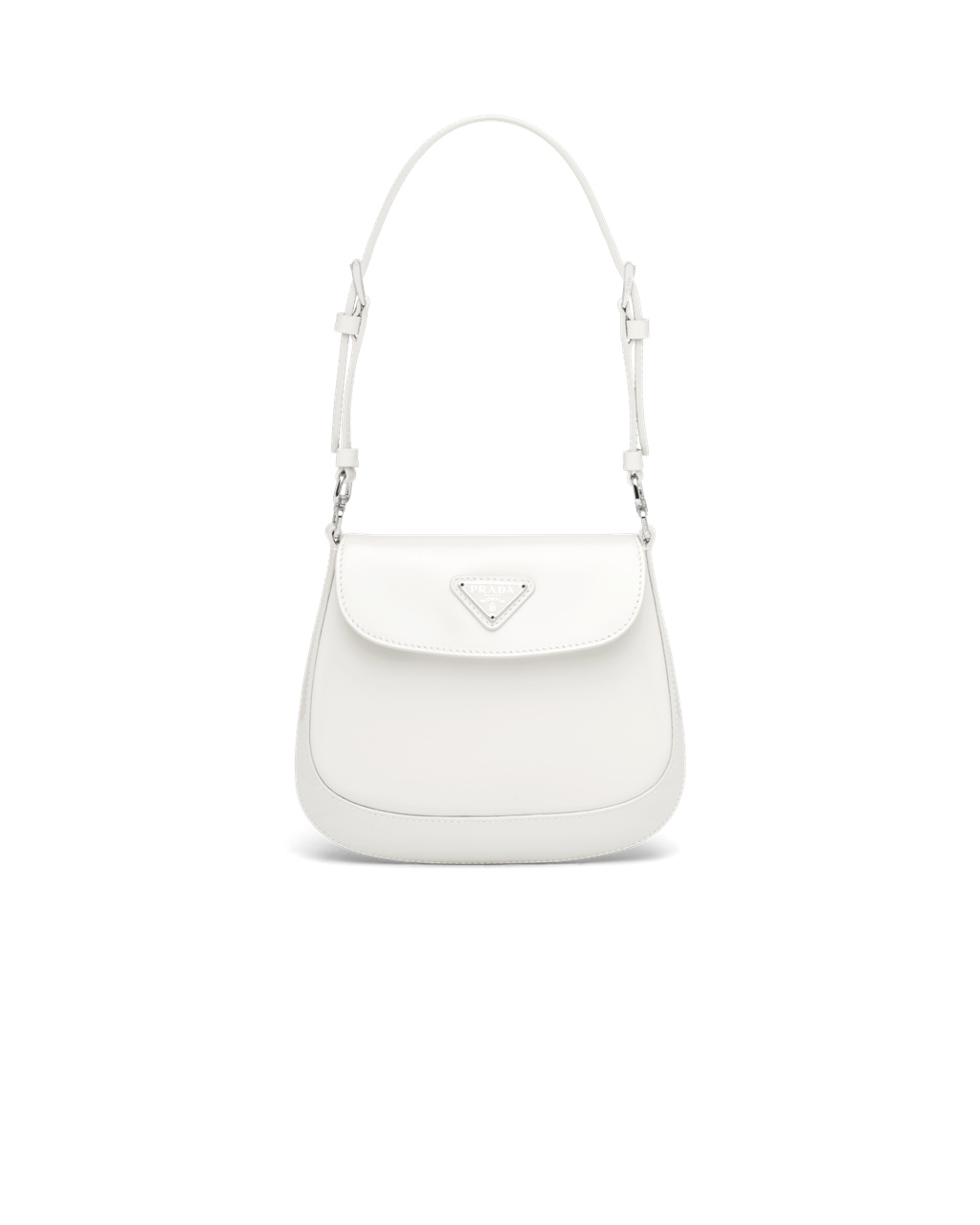 Prada Prada Cleo Brushed Cuero Mini Bag Blancas | 95031-JFSQ