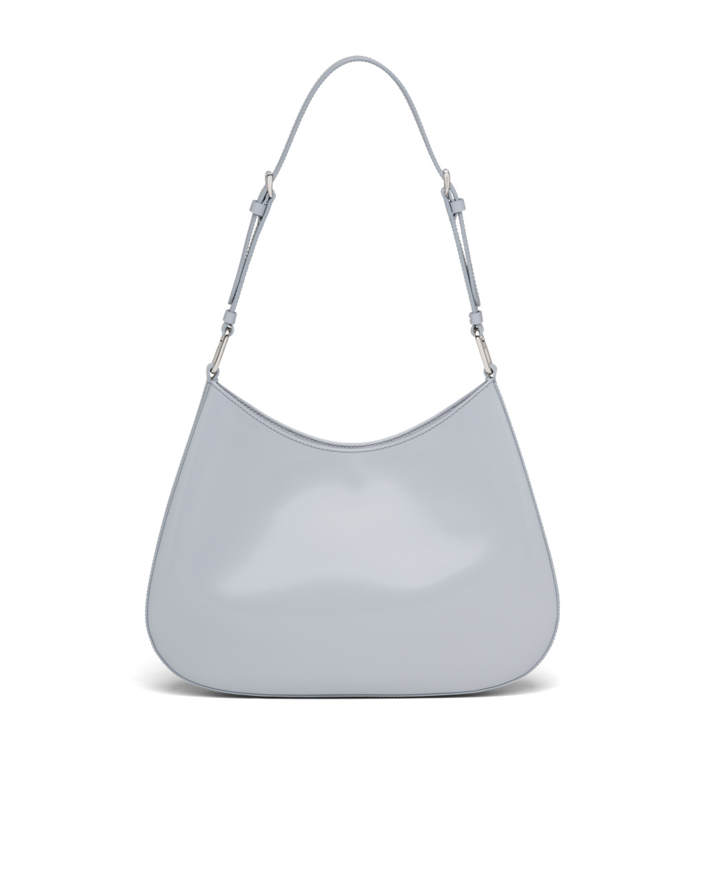 Prada Prada Cleo Brushed Cuero Shoulder Bag Azules | 05416-WBDY