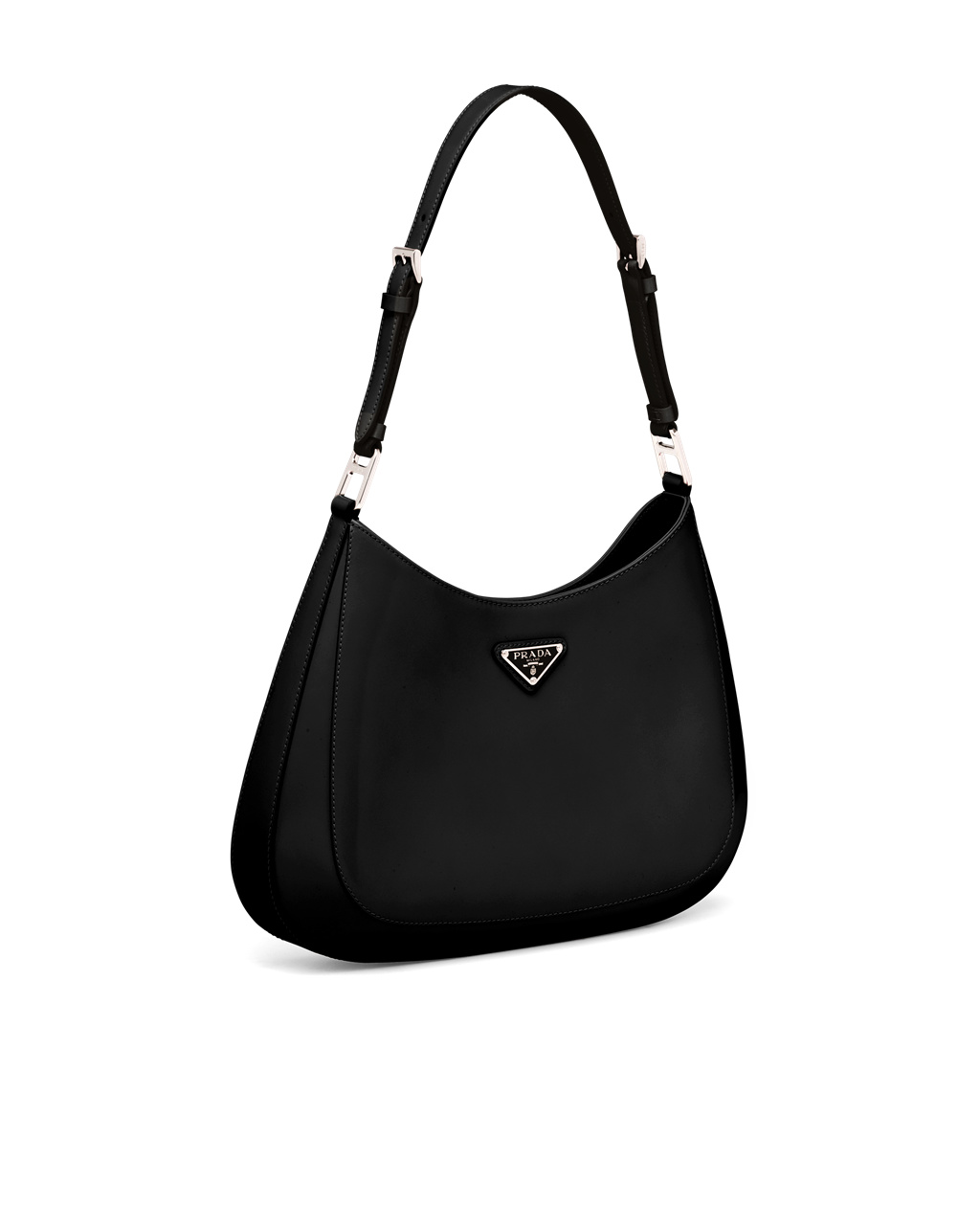 Prada Prada Cleo Brushed Cuero Shoulder Bag Negras | 06254-ZVQJ