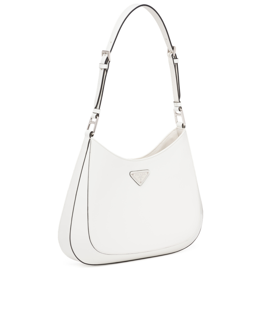 Prada Prada Cleo Brushed Cuero Shoulder Bag Blancas | 67924-GNKC