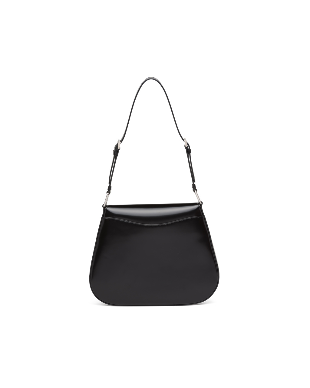 Prada Prada Cleo Brushed Cuero Shoulder Bag With Flap Negras | 78492-YMGF