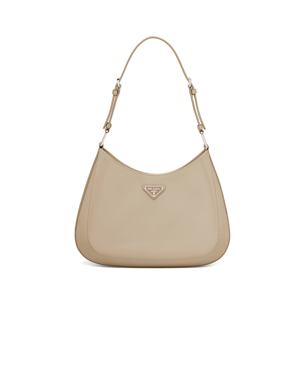 Prada Prada Cleo Brushed Cuero Shoulder Bag Beige | 78520-YJTS