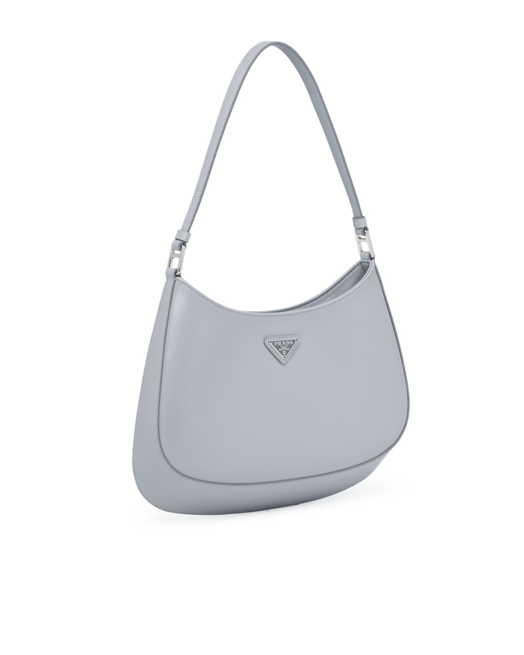 Prada Prada Cleo Brushed Cuero Shoulder Bag Azules | 84609-AYKH