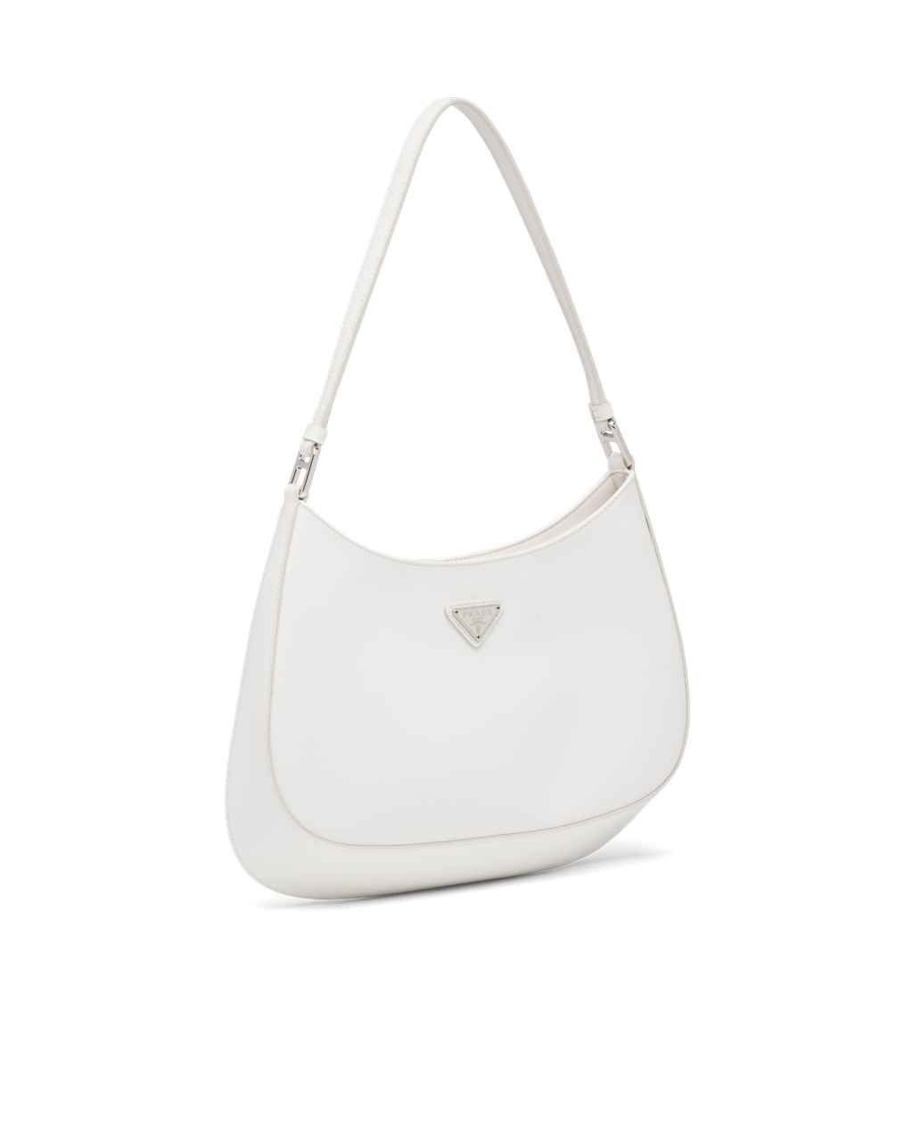 Prada Prada Cleo Brushed Cuero Shoulder Bag Blancas | 92613-CLOF