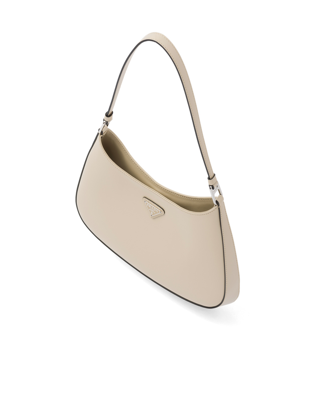 Prada Prada Cleo Brushed Cuero Shoulder Bag Desert N | 97068-WEDQ