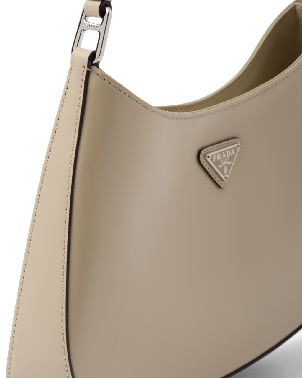 Prada Prada Cleo Brushed Cuero Shoulder Bag Desert N | 97068-WEDQ