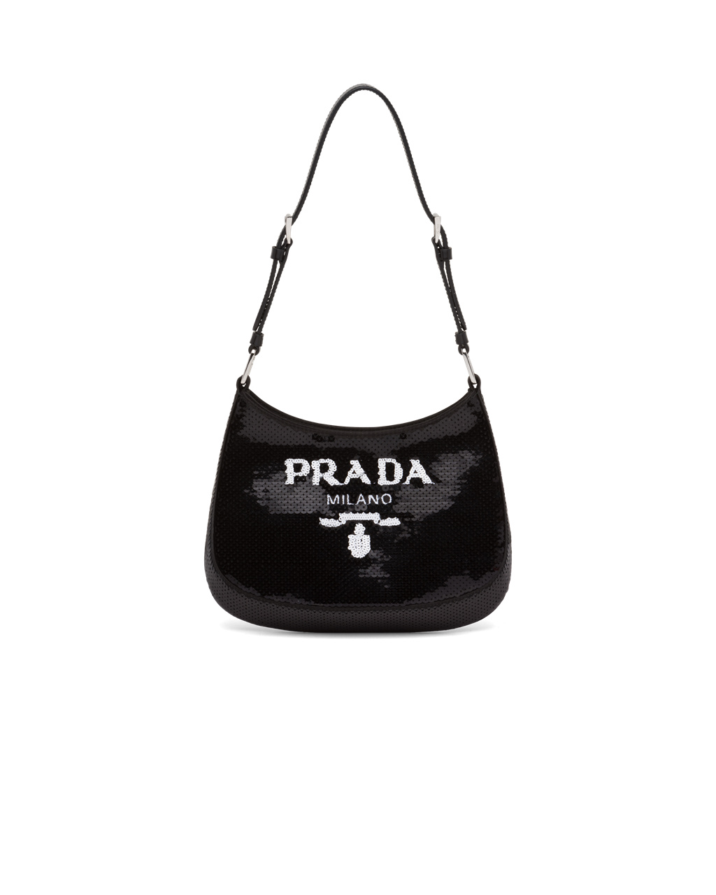 Prada Prada Cleo Sequined Bag Negras Blancas | 41967-OFJV