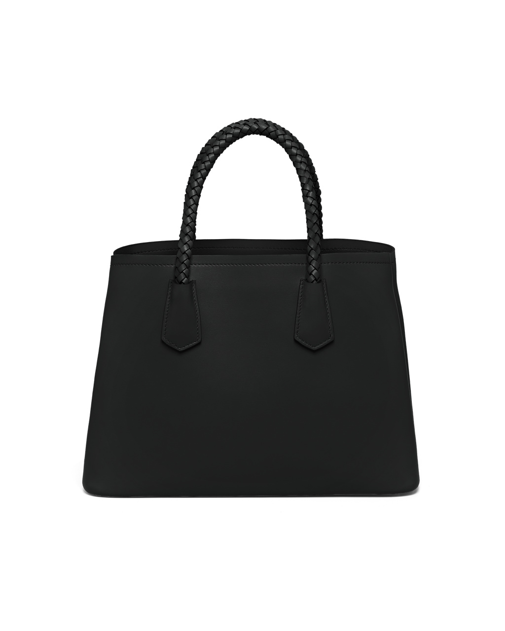 Prada Prada Double Medium Cuero Handbag Negras | 35189-DSLQ