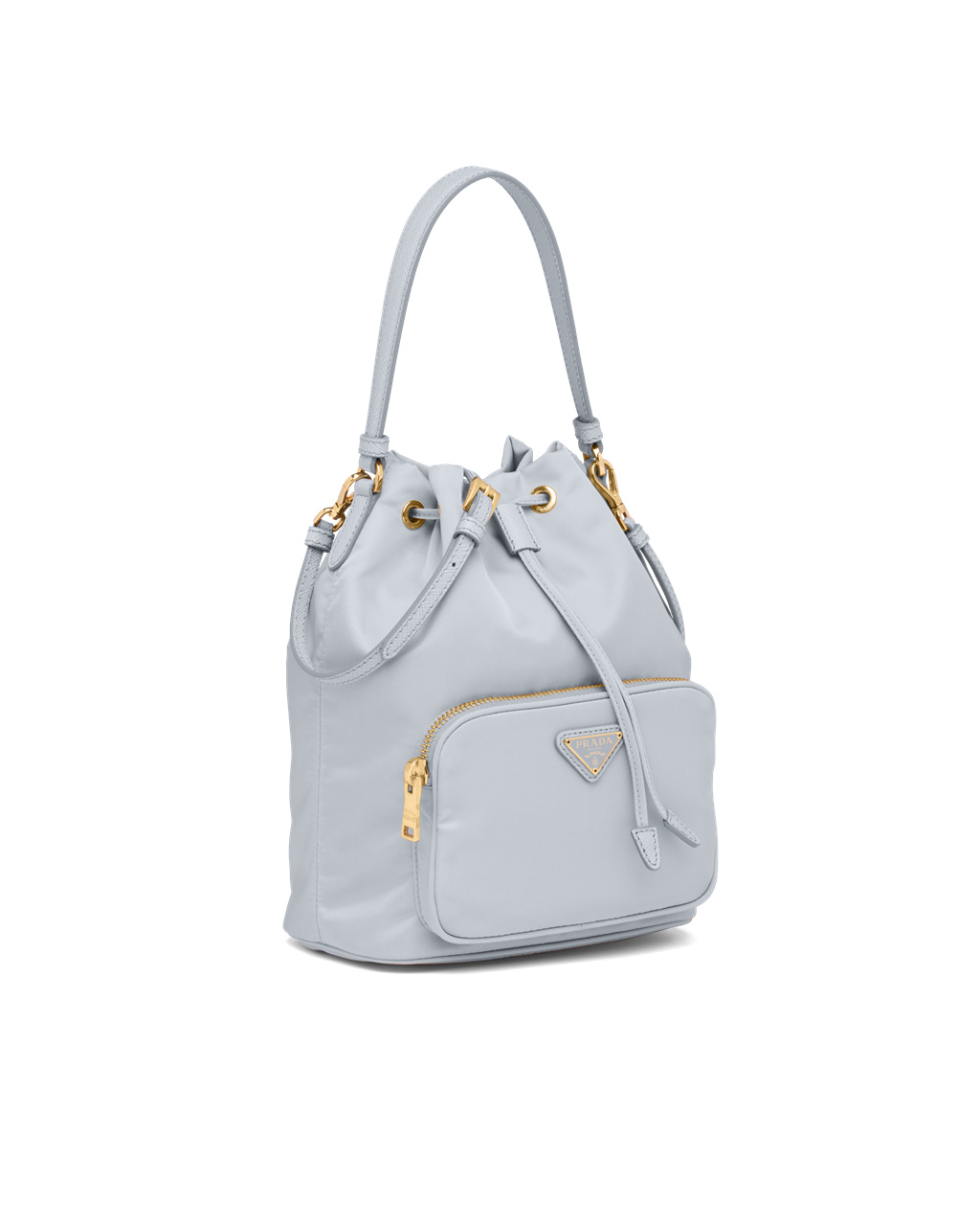 Prada Prada Duet Re-nylon Bucket Shoulder Bag Azules | 24975-EWRC