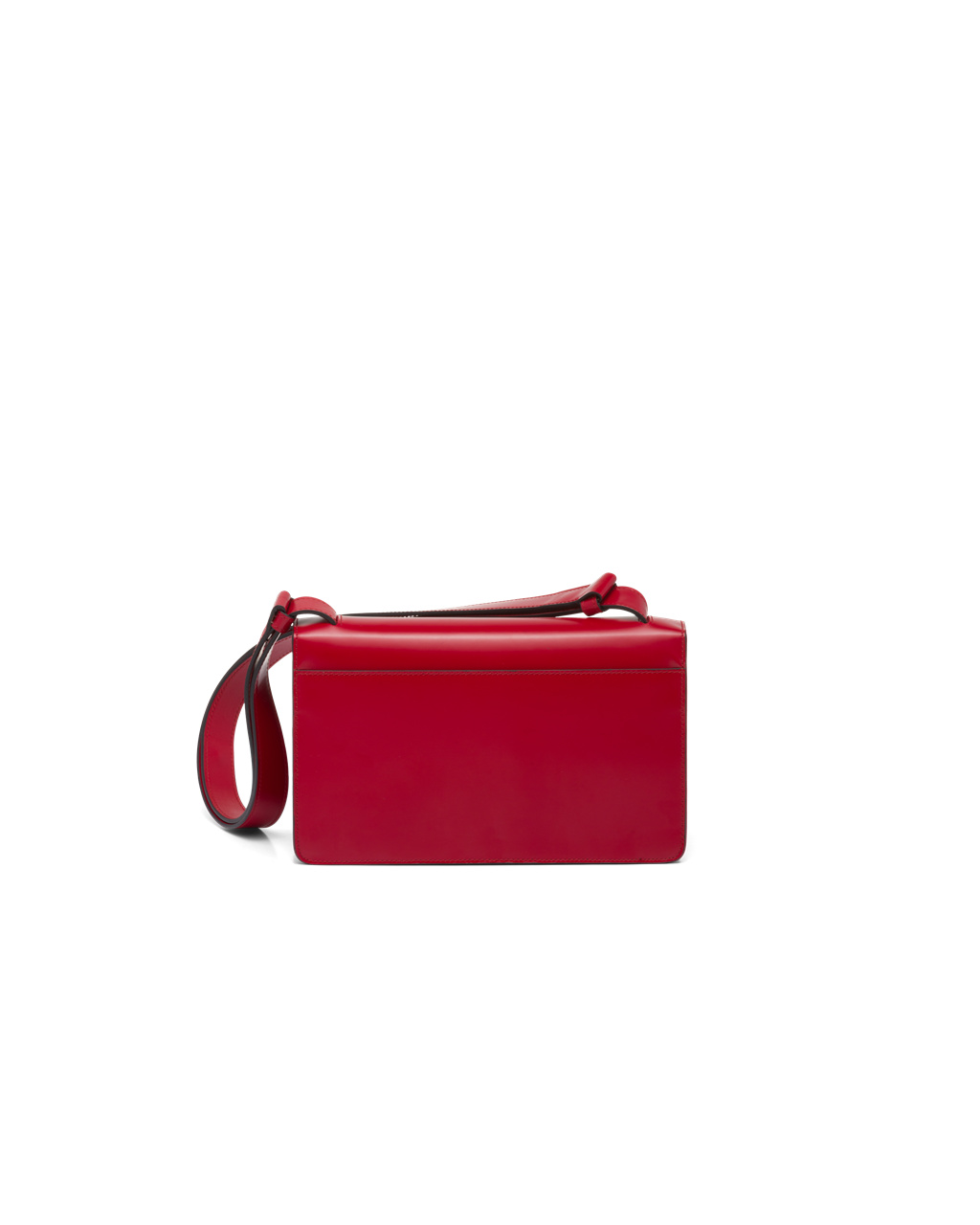 Prada Prada Emblème Brushed-leather Bag Scarlet | 21958-DXBO