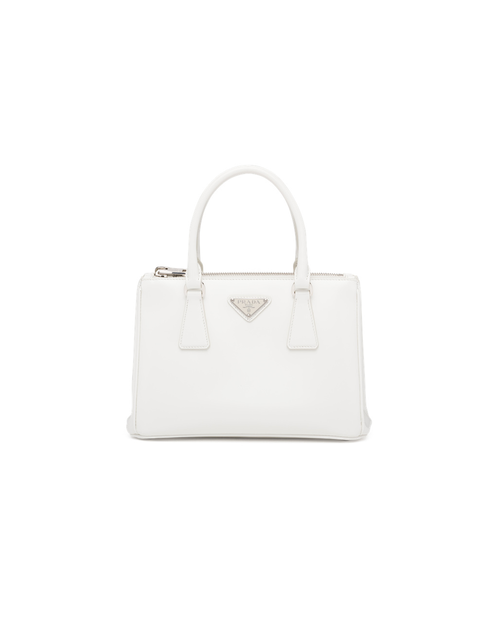 Prada Prada Galleria Brushed Cuero Small Bag Blancas | 69158-KMYB