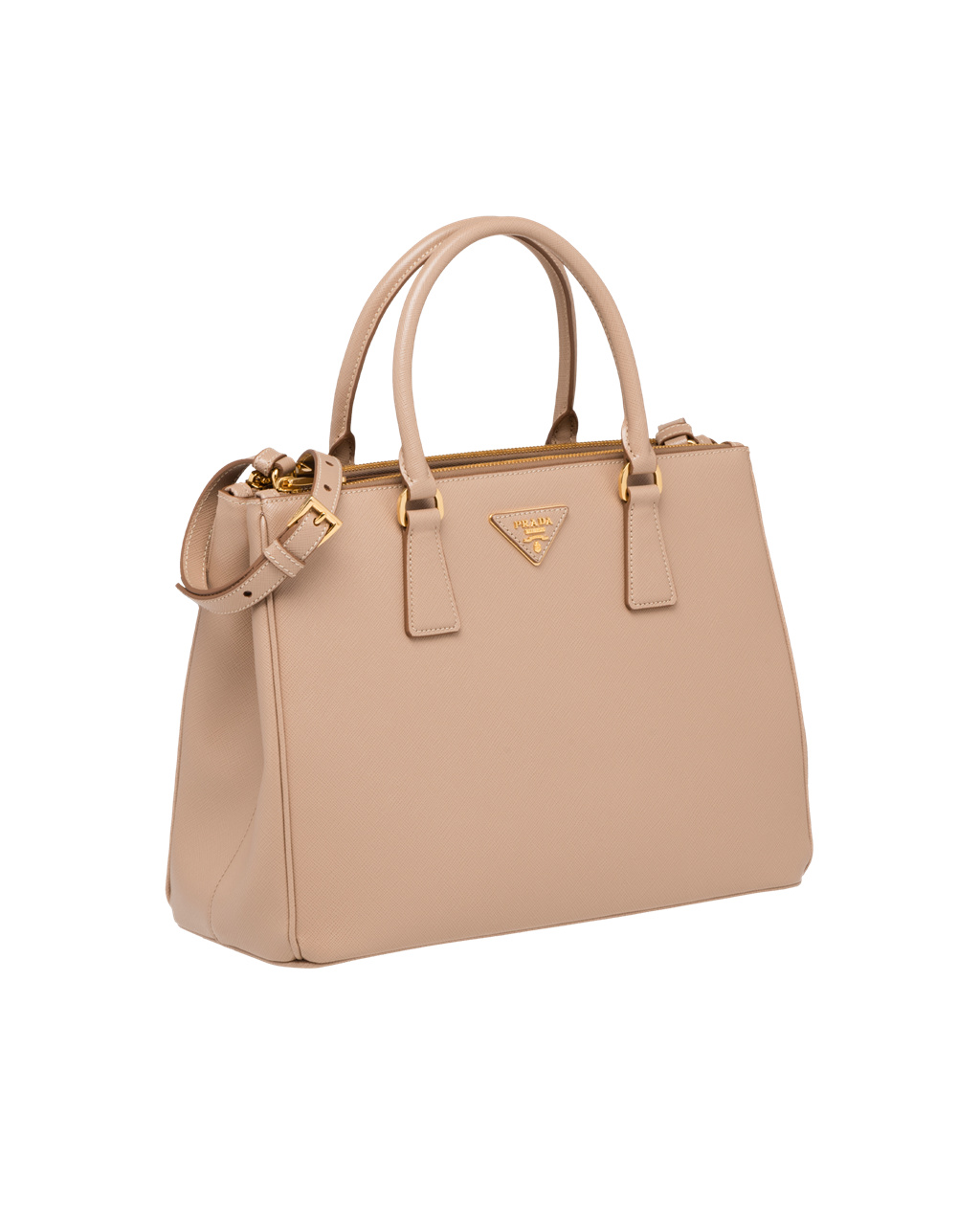 Prada Prada Galleria Saffiano Cuero Large Bag Beige | 86145-BRDK