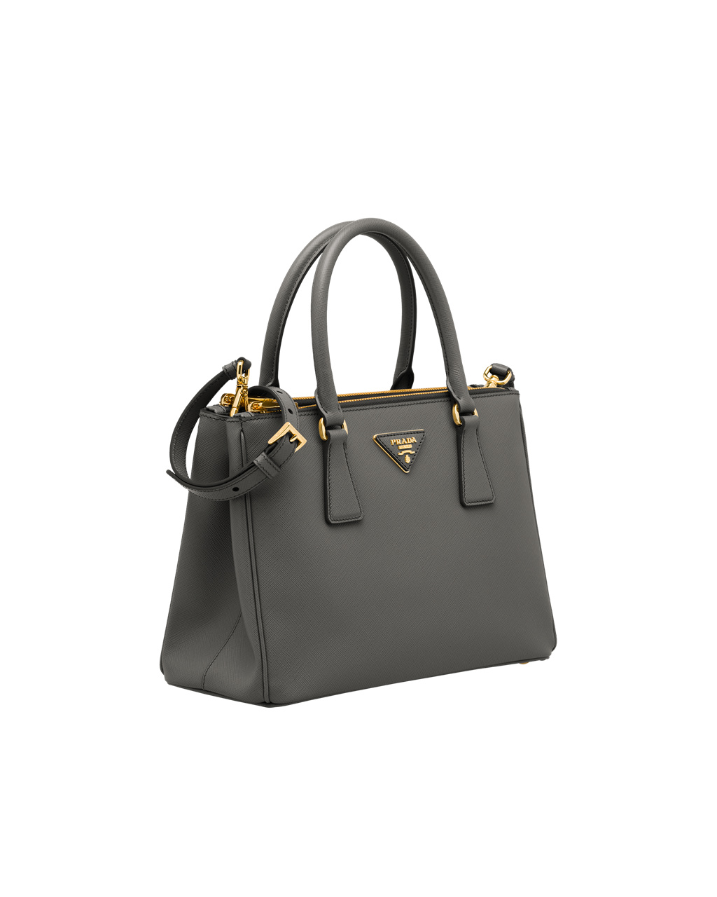 Prada Prada Galleria Saffiano Cuero Medium Bag Slate Gray | 26748-XMPL