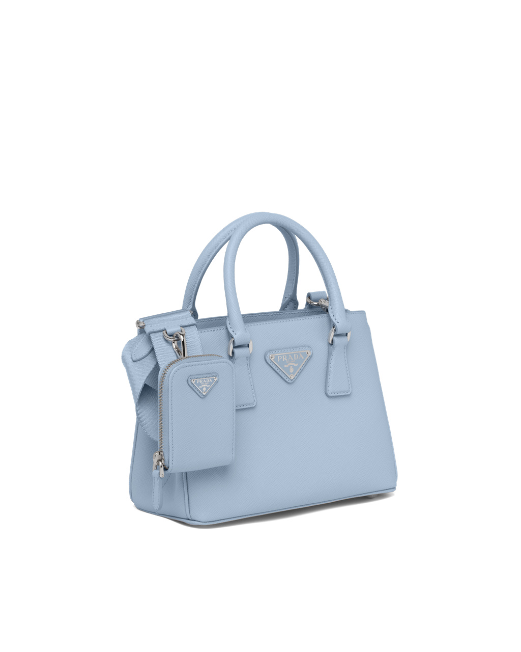 Prada Prada Galleria Saffiano Cuero Mini-bag Celeste | 78135-QGFO