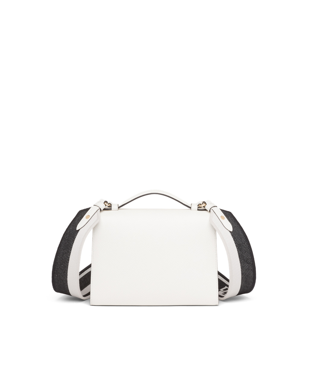 Prada Prada Monochrome Saffiano And Cuero Bag Blancas | 57623-QTVD