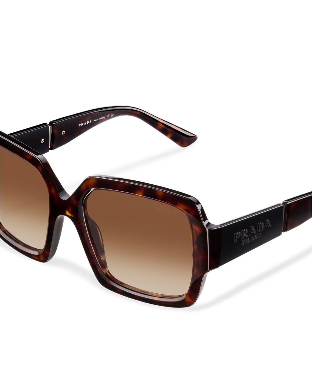 Prada Prada Monochrome Sunglasses Squared Gradient Sienna Lenses | 28640-DQGJ