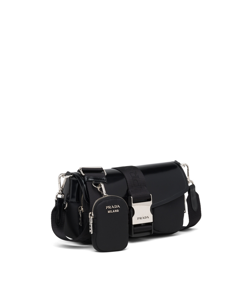 Prada Prada Pocket Nylon And Brushed Cuero Bag Negras | 08236-WSTU