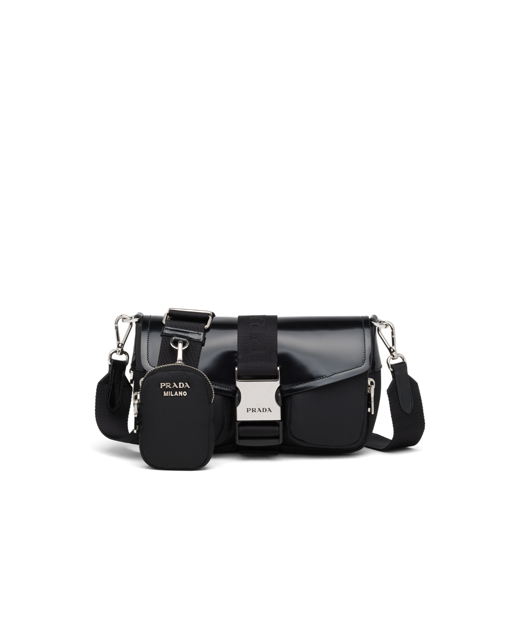 Prada Prada Pocket Nylon And Brushed Cuero Bag Negras | 08236-WSTU