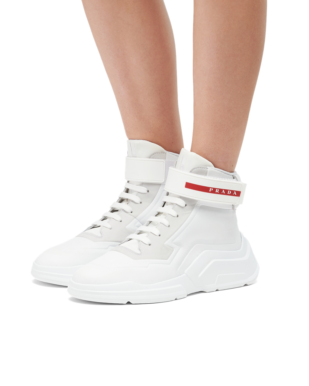 Prada Prada Polarius 19 Lr High-top Sneakers Blancas | 01753-MKXC