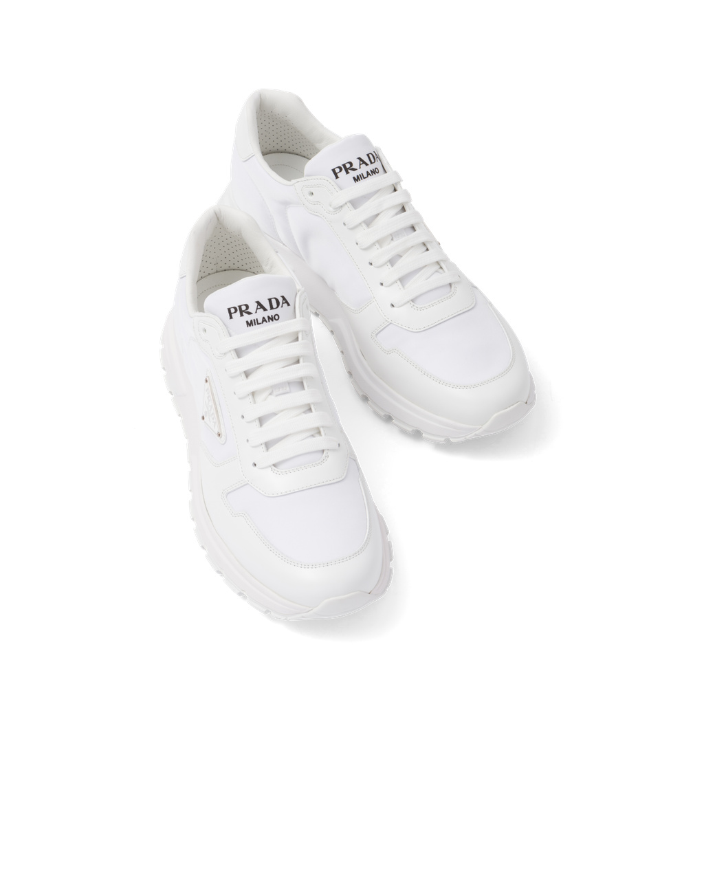 Prada Prada Prax 1 Re-nylon And Brushed Cuero Sneakers Blancas | 90126-IWRP