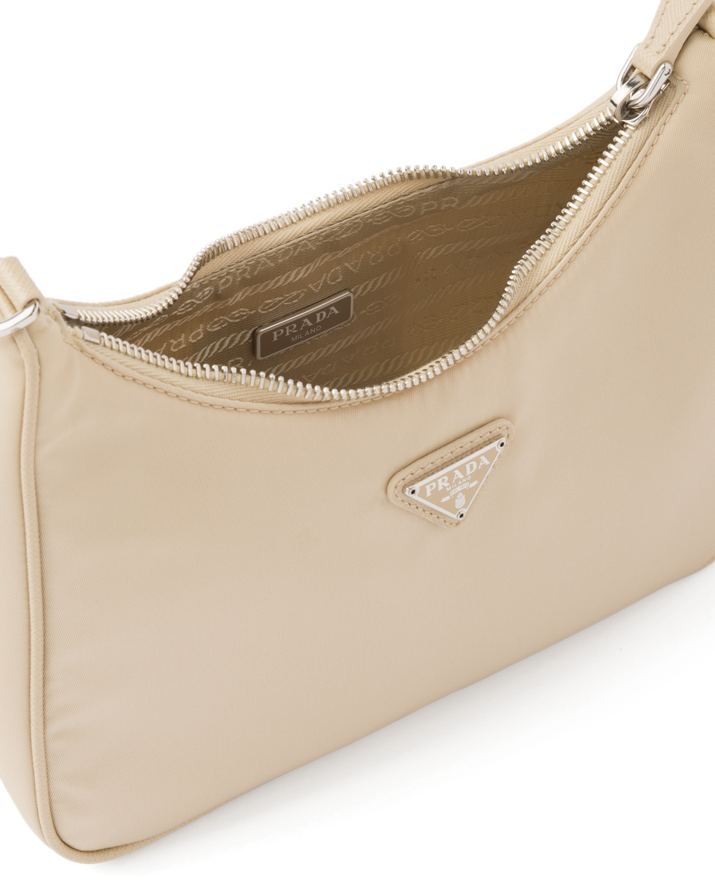 Prada Prada Re-edition 2005 Re-nylon Bag Beige | 51623-WKVI