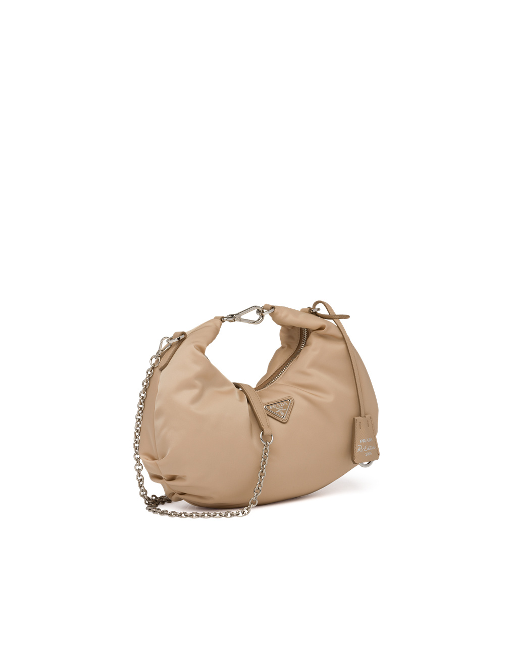 Prada Prada Re-edition 2006 Nylon Bag Beige | 13890-NJMB