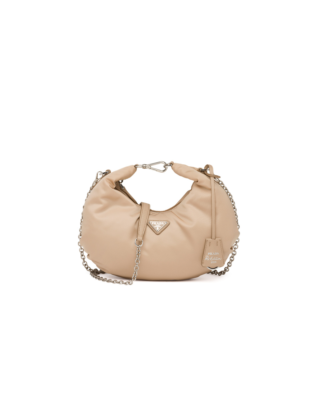 Prada Prada Re-edition 2006 Nylon Bag Beige | 13890-NJMB