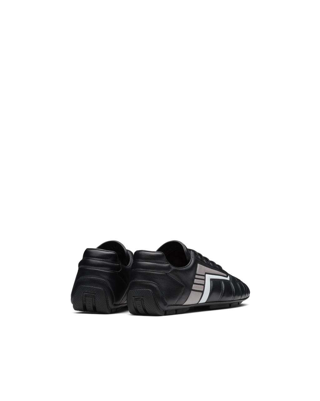 Prada Prada Rev Cuero Sneakers Negras | 27654-RHDP