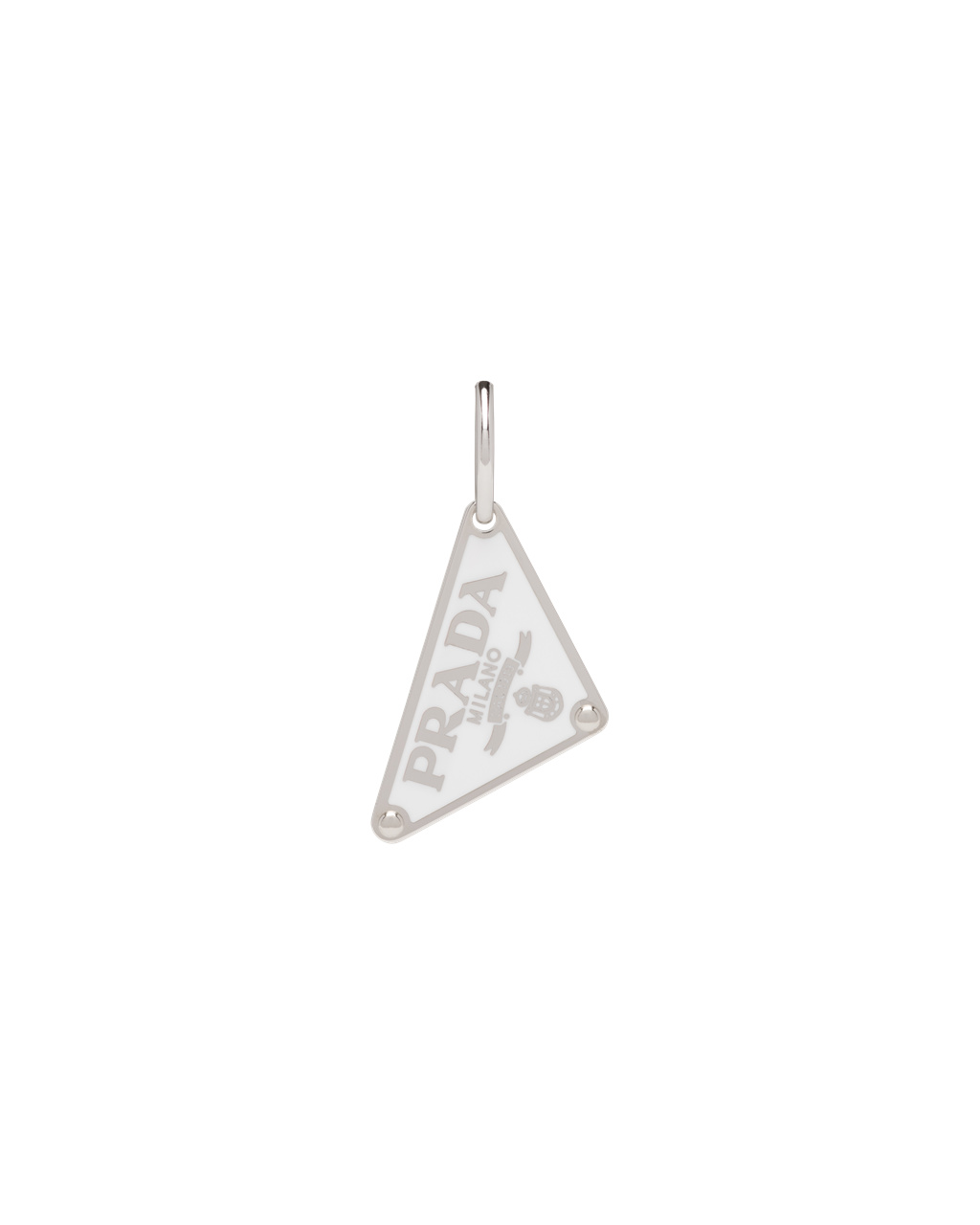 Prada Prada Symbole Pendant Left Earring Blancas | 68234-ARKL