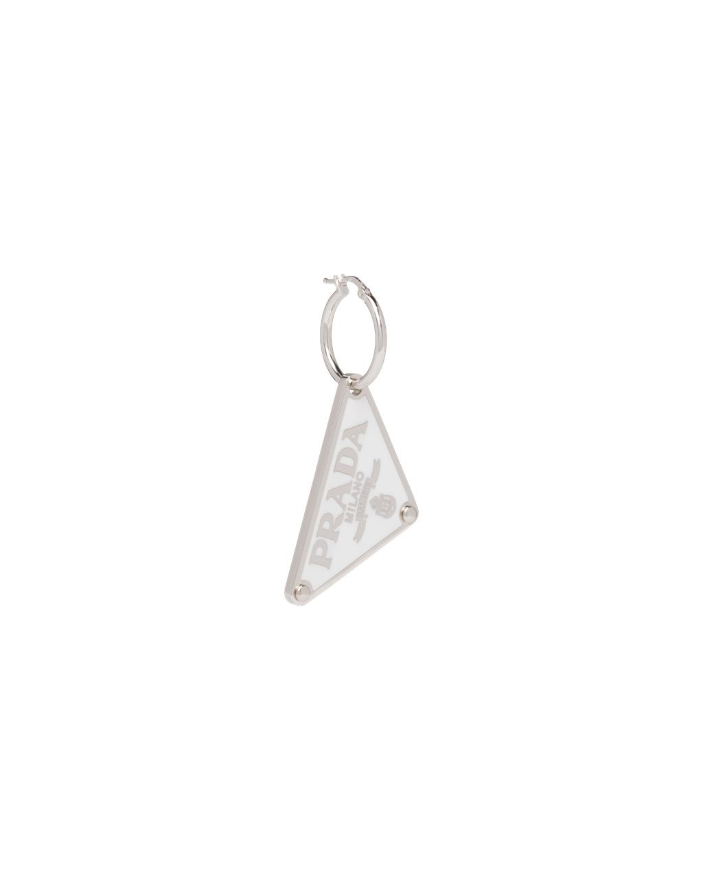 Prada Prada Symbole Pendant Left Earring Blancas | 68234-ARKL