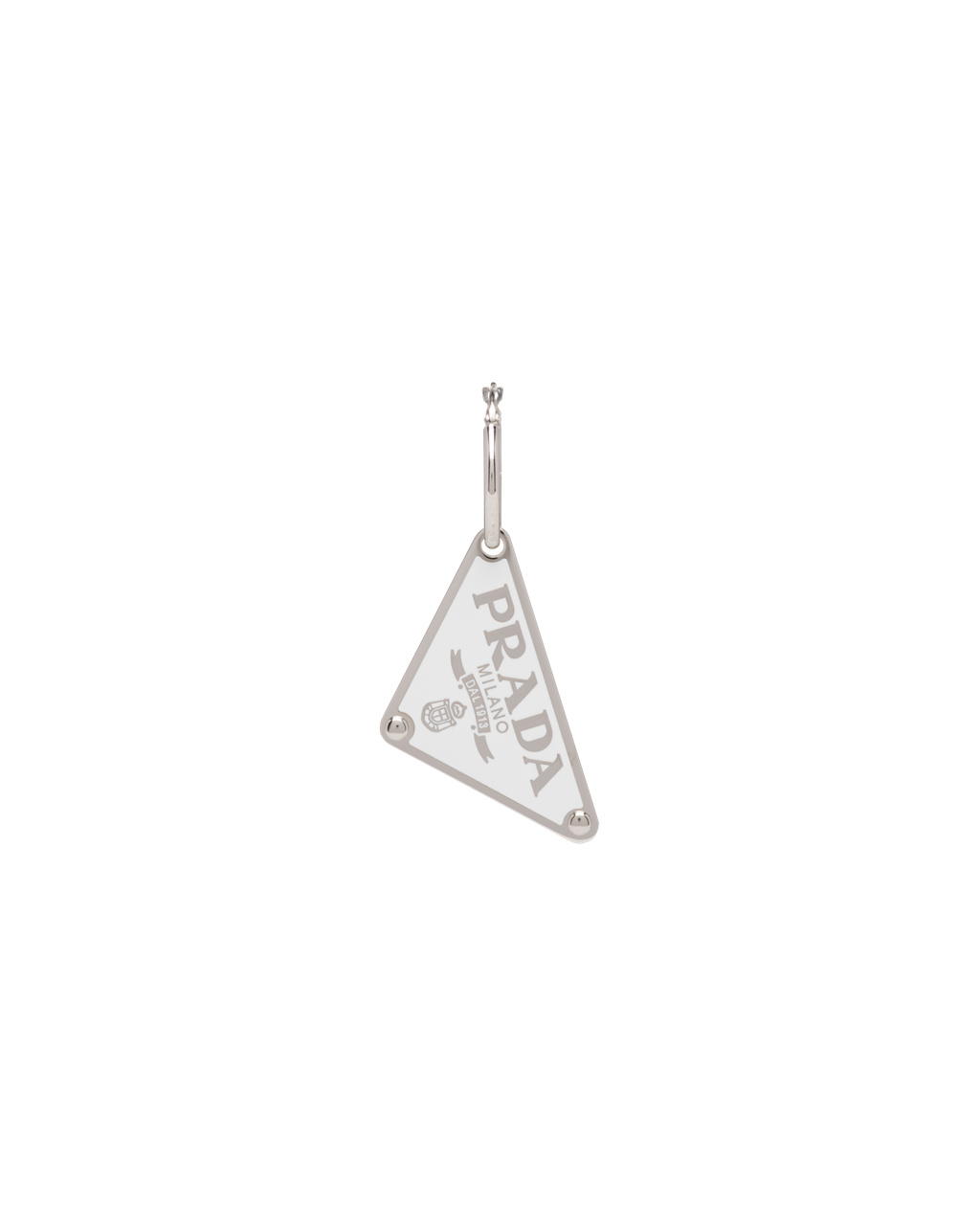 Prada Prada Symbole Pendant Right Earring Blancas | 73589-ZAON