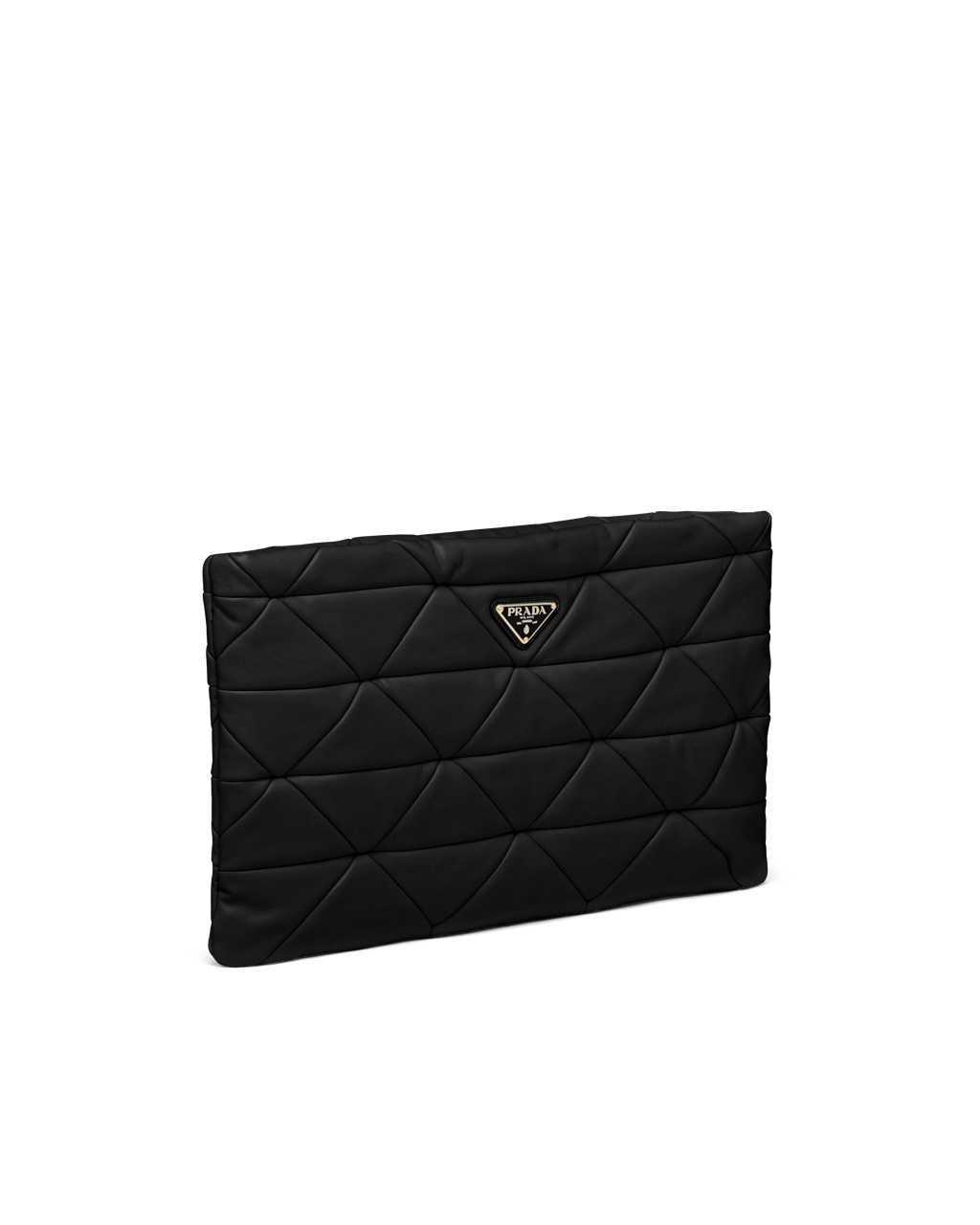 Prada Prada System Nappa Cuero Patchwork Clutch Negras | 28540-CFNS