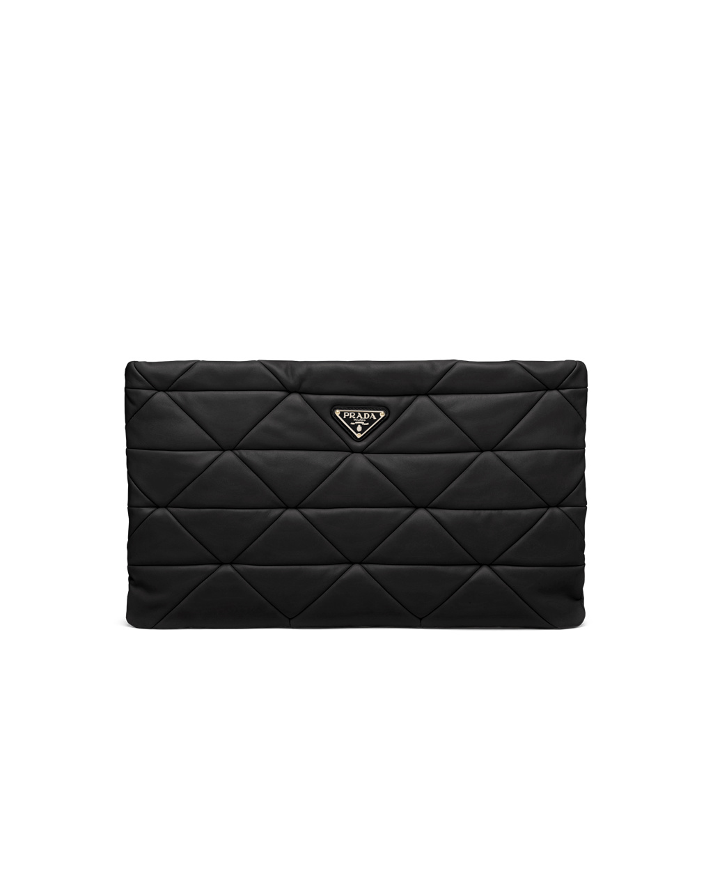 Prada Prada System Nappa Cuero Patchwork Clutch Negras | 28540-CFNS