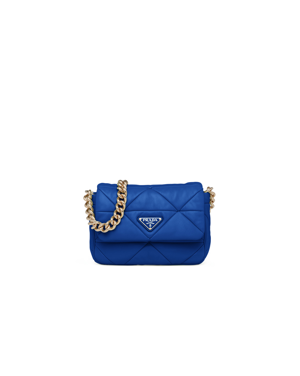 Prada Prada System Nappa Cuero Patchwork Bag Azul Real Azules | 39784-FIQA