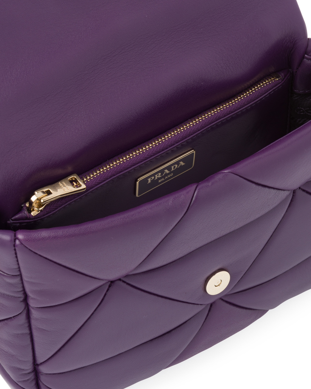 Prada Prada System Nappa Cuero Patchwork Bag Violet | 62417-RBNC