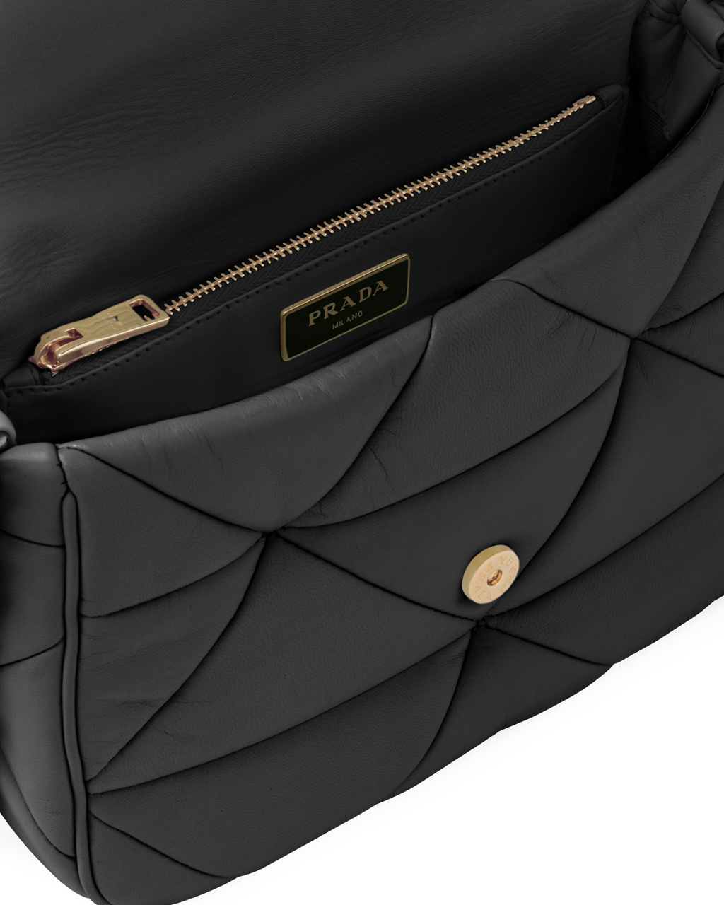 Prada Prada System Nappa Cuero Patchwork Bag Negras | 62830-YVKG