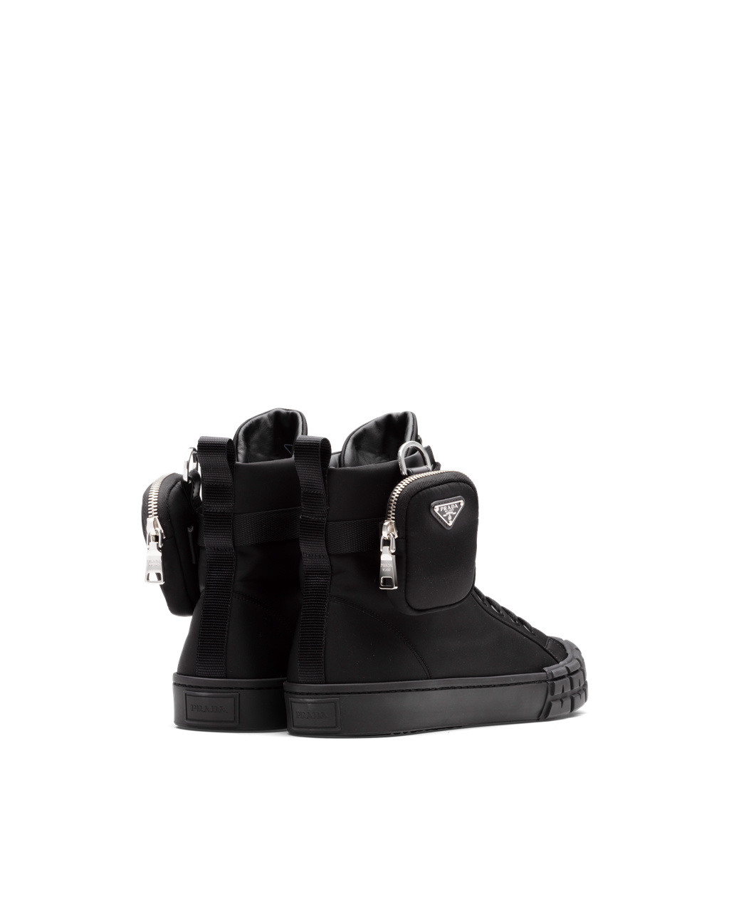 Prada Prada Wheel Cassetta High-top Sneakers Negras | 86157-RQBL