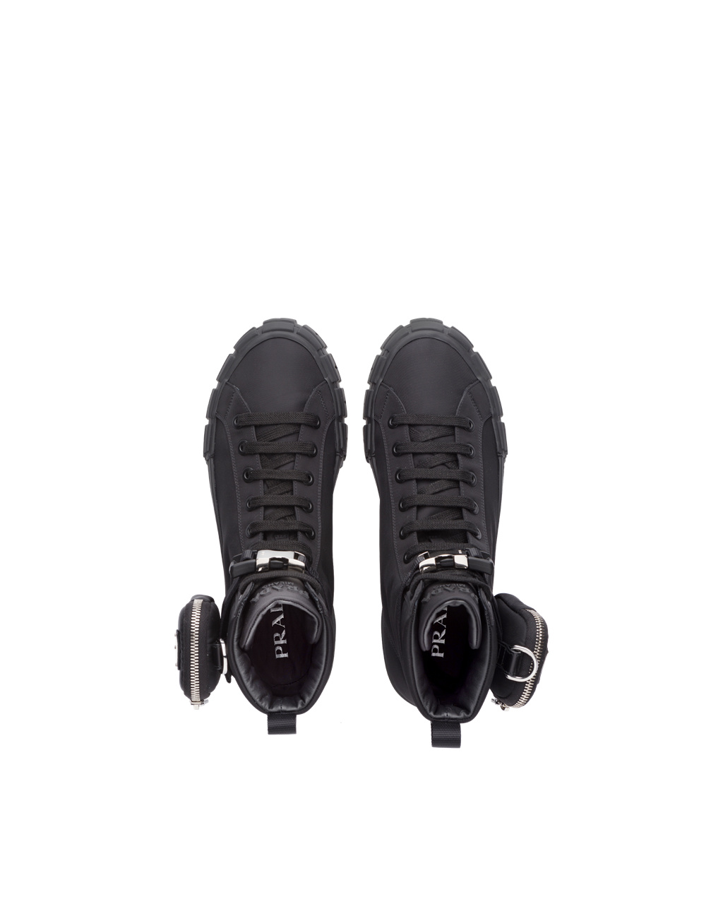 Prada Prada Wheel Cassetta High-top Sneakers Negras | 86157-RQBL