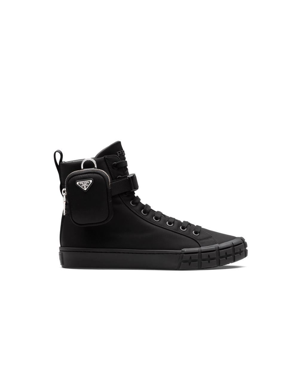 Prada Prada Wheel Cassetta High-top Sneakers Negras | 86157-RQBL