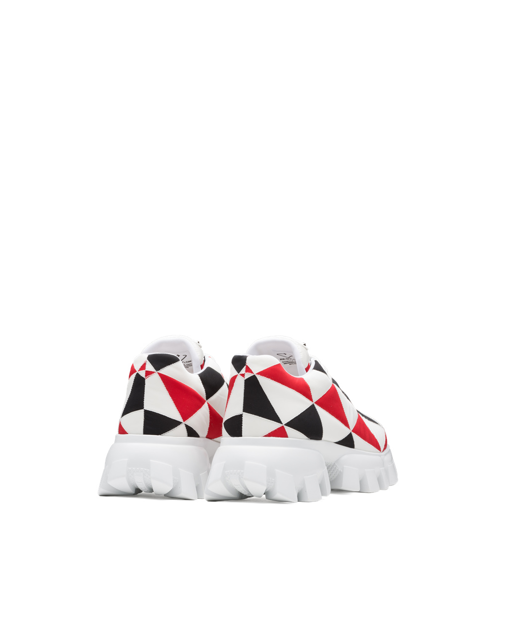 Prada Printed Nylon Sneakers Negras Rojas Blancas | 78041-YXJR