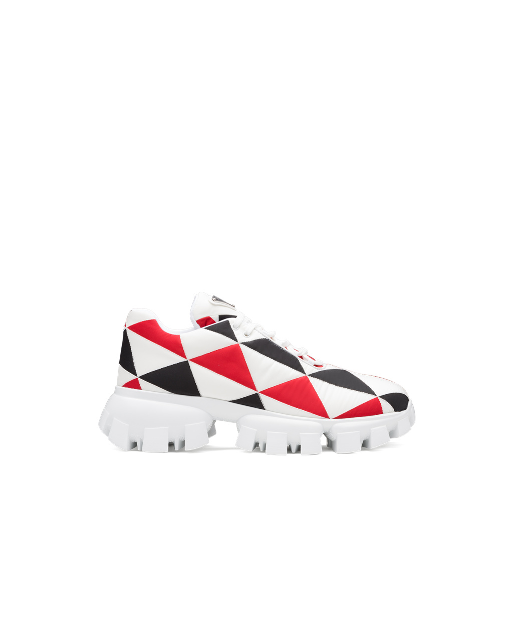 Prada Printed Nylon Sneakers Negras Rojas Blancas | 78041-YXJR