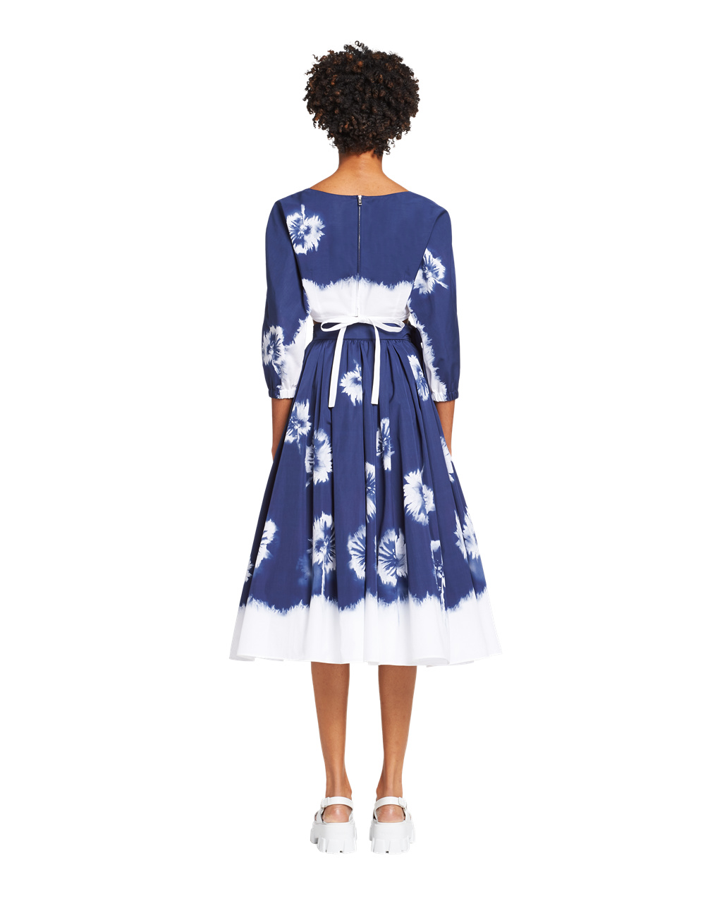 Prada Printed Poplin Skirt Azul Marino | 31409-NKXT