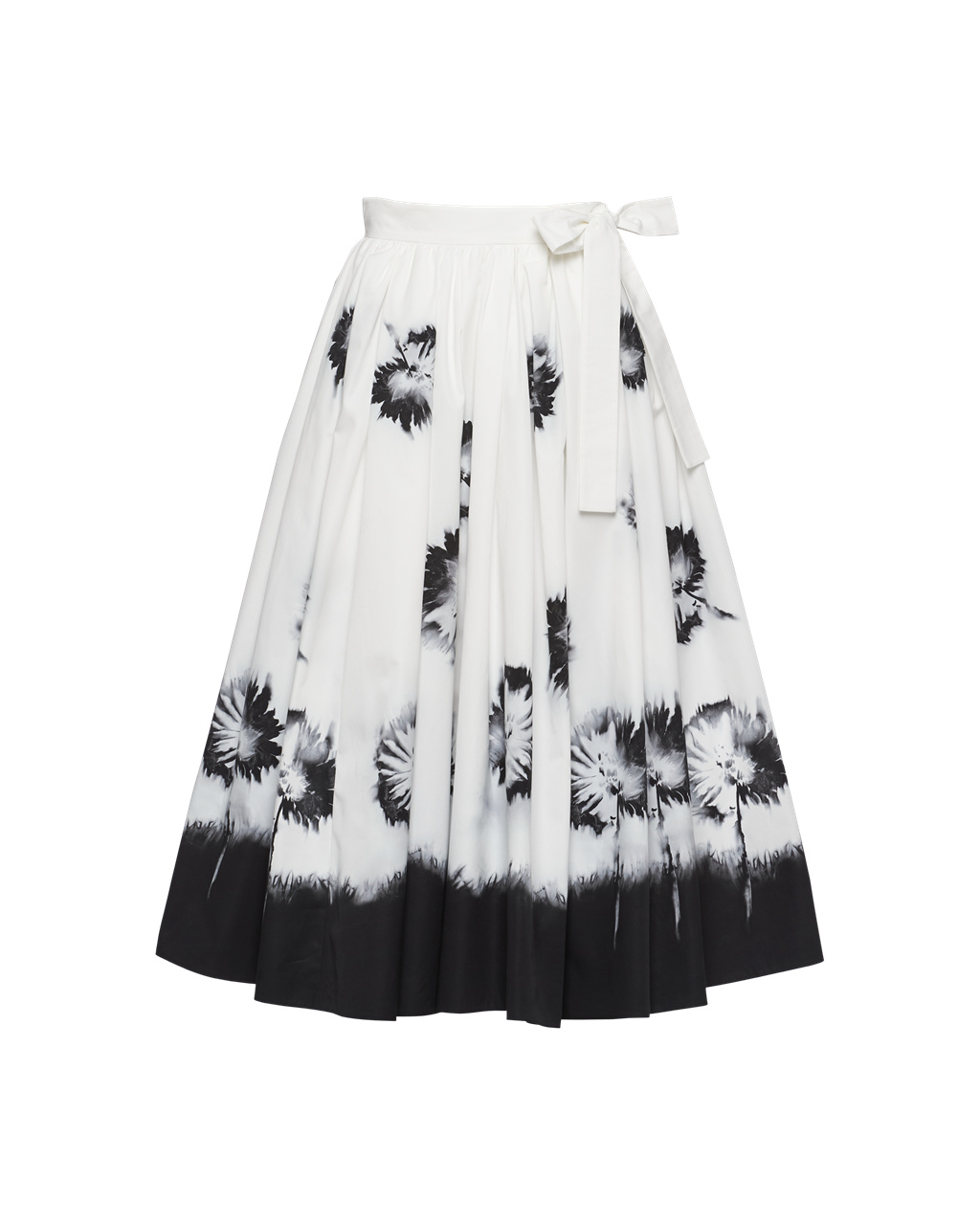 Prada Printed Poplin Skirt Blancas Negras | 07231-VTRJ