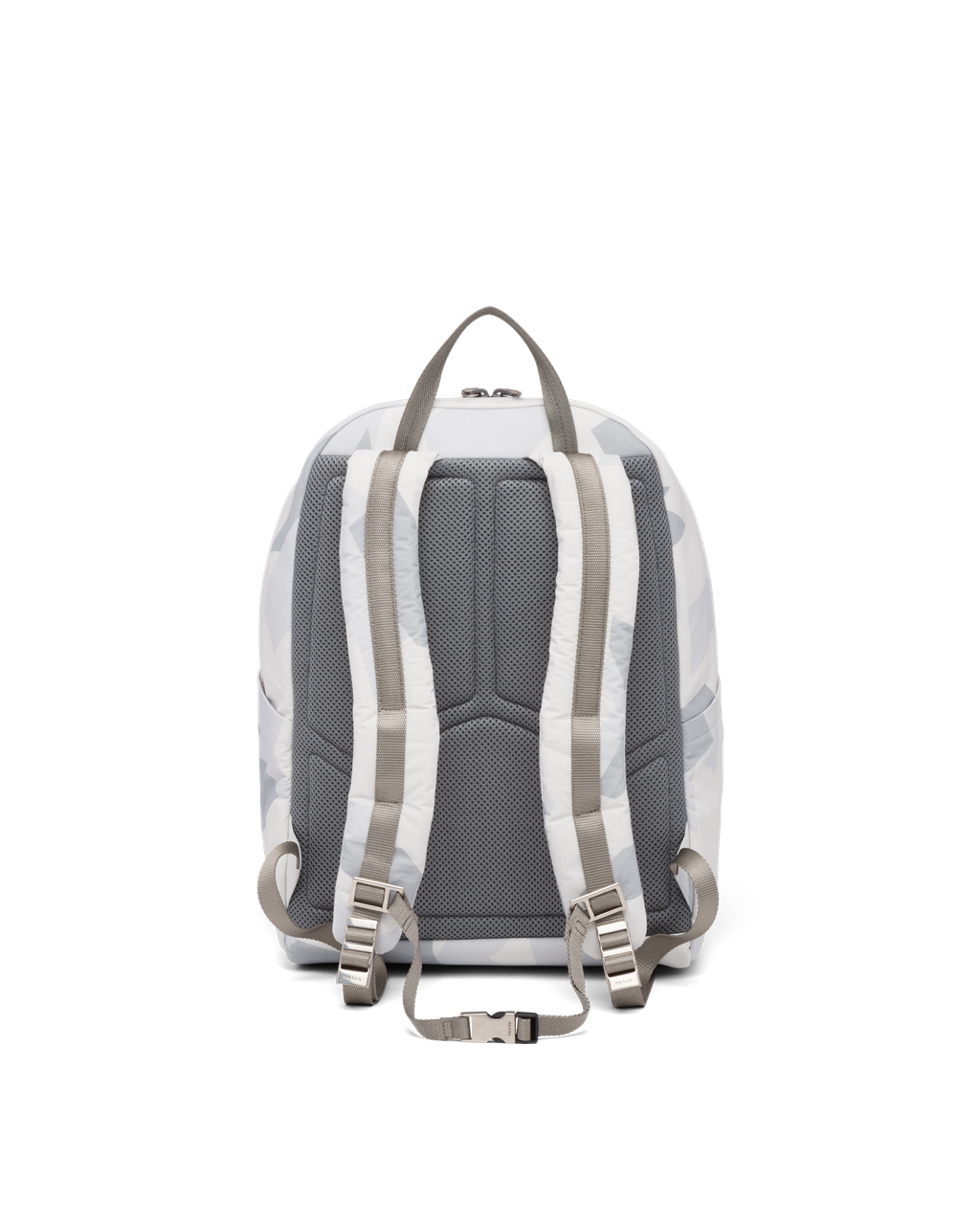 Prada Printed Technical Fabric Backpack Marble Gray | 28034-RUIN